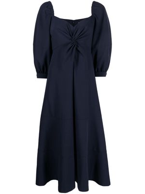 Cinq A Sept Kristina bishop-sleeves midi dress - Blue