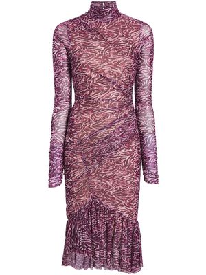 Cinq A Sept Layla abstract-print dress - Purple