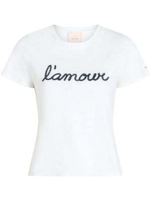 Cinq A Sept logo-print cotton T-shirt - White