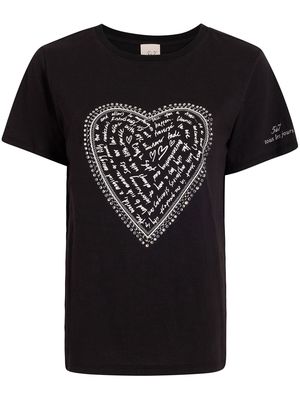 Cinq A Sept Love Letter Heart T-shirt - Black