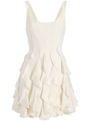 Cinq A Sept Madlin ruffle-detail mini dress - White