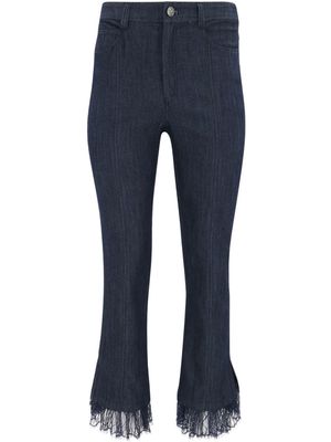 Cinq A Sept Maisie lace-detail flared jeans - Blue