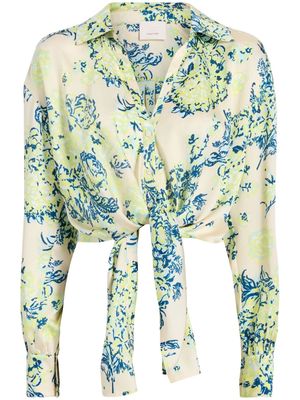 Cinq A Sept Marianna Seaside bouquet-print shirt - Yellow