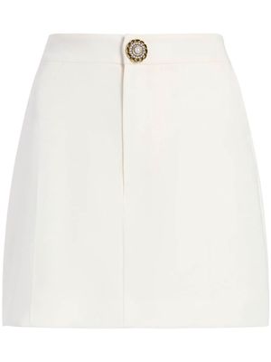 Cinq A Sept Marie embossed-button crepe skorts - Neutrals