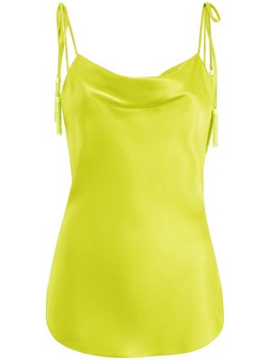 Cinq A Sept Marta bead-embellished silk camisole top - Green