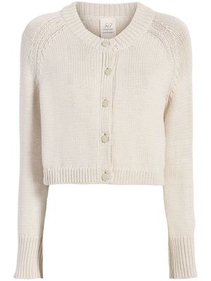 Cinq A Sept Millie knitted cropped cardigan - Neutrals