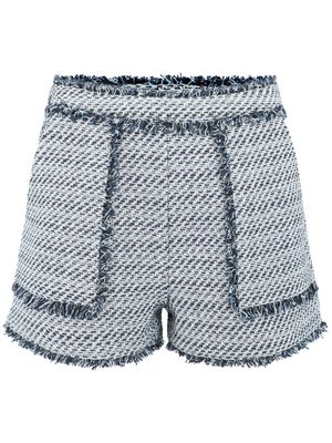 Cinq A Sept Noemie Bouclé tailored Allen shorts - Blue