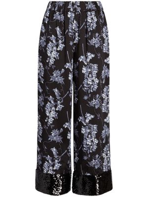 Cinq A Sept Phoebe floral-print trousers - Black