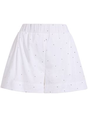 Cinq A Sept Selina rhinestone-embellished shorts - White