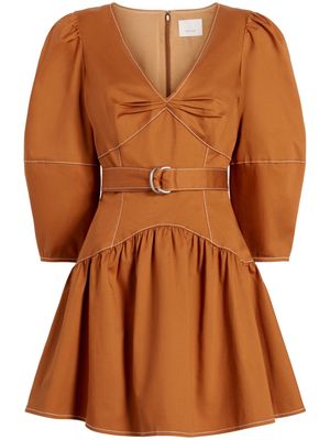 Cinq A Sept Siene peplum-hem dress - Brown