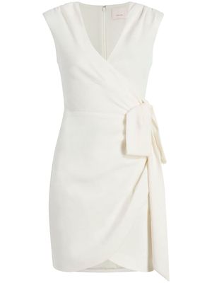 Cinq A Sept Sierra sleeveless wrap minidress - White