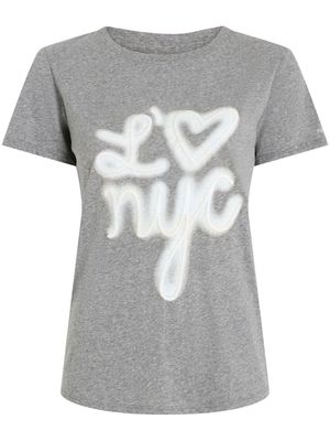 Cinq A Sept slogan-print cotton T-shirt - Grey