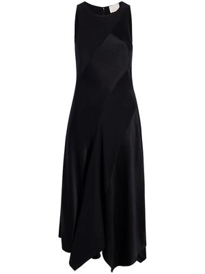 Cinq A Sept Solana fluted silk dress - Black