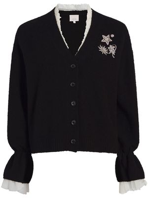 Cinq A Sept Tayah floral-embellished cardigan - Black