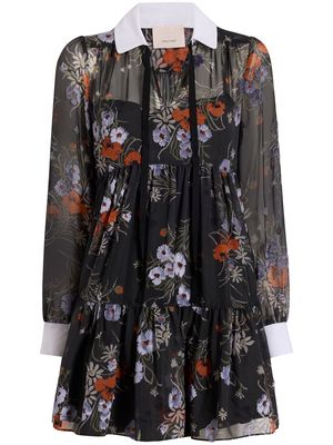 Cinq A Sept Vianne floral-print dress - Black