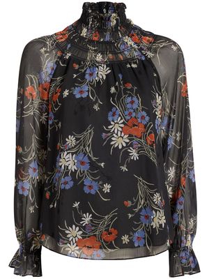 Cinq A Sept Wild Poppy Avalyn blouse - Black