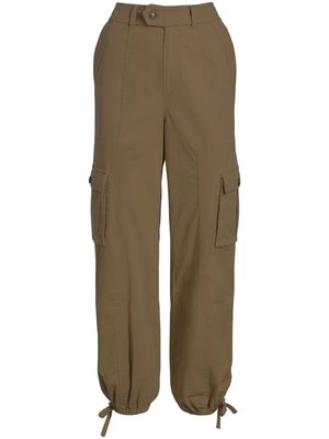 Cinq A Sept Zola high-waist trousers - Green