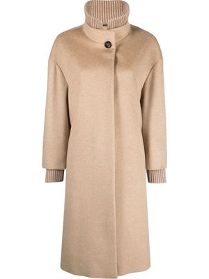 Cinzia Rocca single-breasted cashmere coat - Neutrals