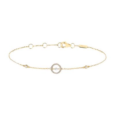 Circle and little pendant bracelet