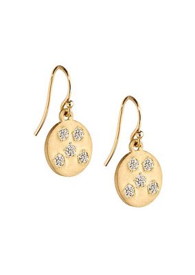 Circle Of 5Th's 18K Yellow Gold & Diamond Drop Earrings