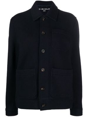 Circolo 1901 buttoned-up shirt jacket - Blue