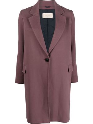 Circolo 1901 buttoned-up single-breasted coat - Purple