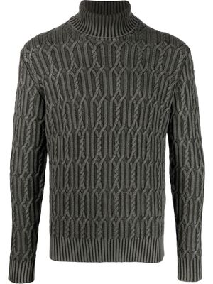 Circolo 1901 cable-knit roll-neck jumper - Green