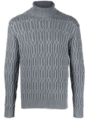 Circolo 1901 cable-knit roll-neck jumper - Grey