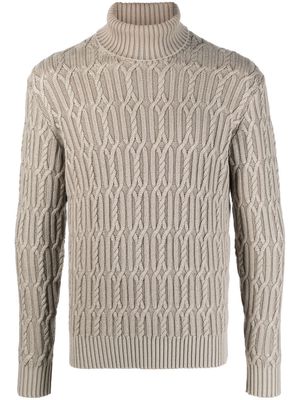 Circolo 1901 cable-knit roll-neck jumper - Neutrals