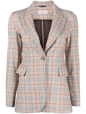 Circolo 1901 check-pattern button-front blazer - Neutrals