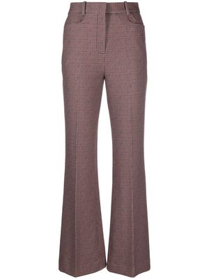Circolo 1901 check-pattern flared trousers - Neutrals