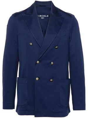 Circolo 1901 double-breasted piqué blazer - Blue