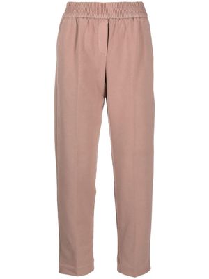 Circolo 1901 elasticated-waist cotton-blend tapered trousers - Pink
