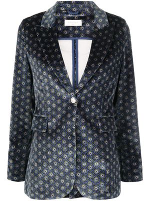 Circolo 1901 geometric-pattern single-breasted blazer - Blue