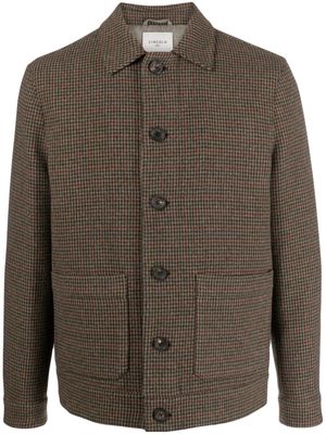 Circolo 1901 herringbone check-pattern cotton shirt - Brown