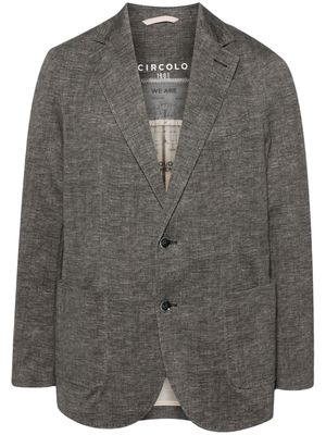 Circolo 1901 herringbone single-breasted blazer - Black