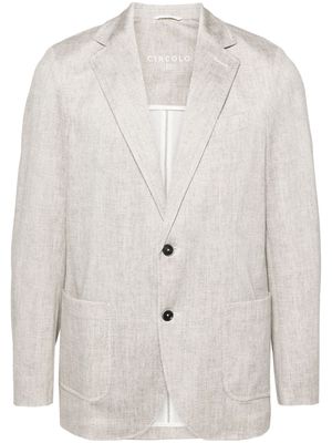 Circolo 1901 herringbone single-breasted blazer - Neutrals