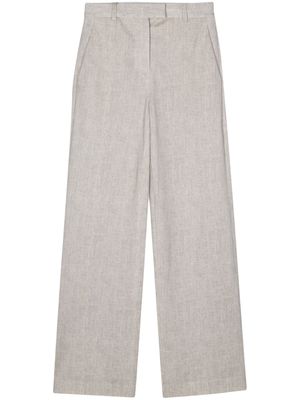 Circolo 1901 herringbone straight trousers - Neutrals