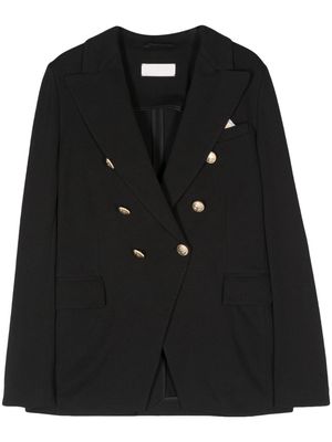 Circolo 1901 oxford-knit double-breasted blazer - Black