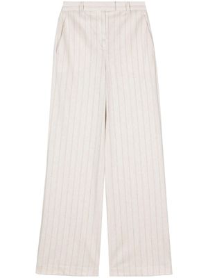 Circolo 1901 pinstripe high-waisted trousers - Neutrals