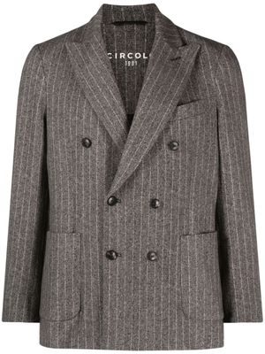 Circolo 1901 pinstripe-pattern double-breasted blazer - Grey