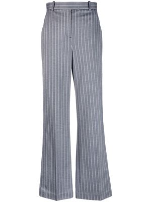 Circolo 1901 pinstripe-pattern flared trousers - Blue