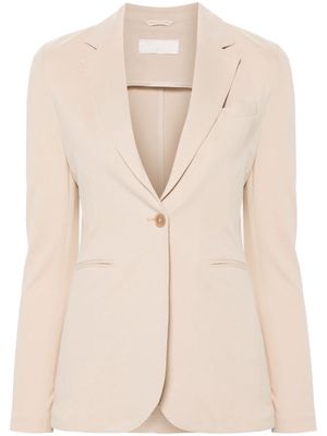 Circolo 1901 piqué single-breasted blazer - Neutrals