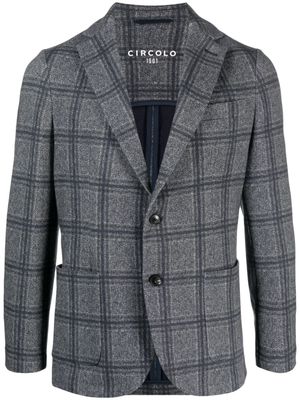 Circolo 1901 plaid-check pattern blazer - Blue