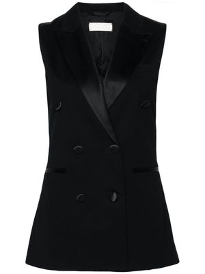 Circolo 1901 satin-trim twill waistcoat - Black