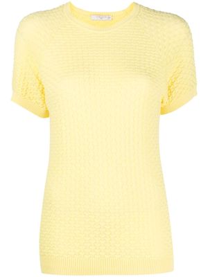Circolo 1901 short-sleeve knitted top - Yellow