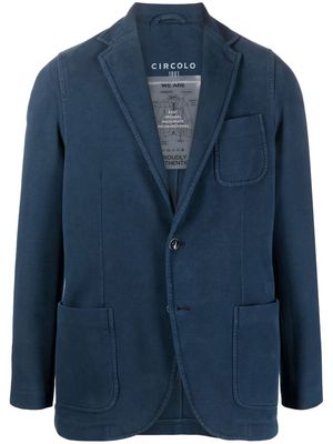 Circolo 1901 single-breasted cotton blazer - Blue