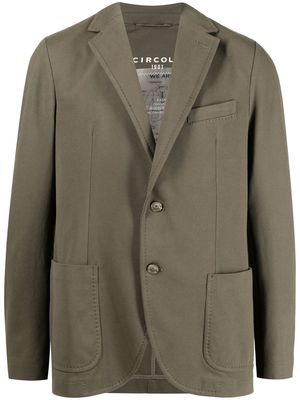 Circolo 1901 single-breasted cotton blazer - Green