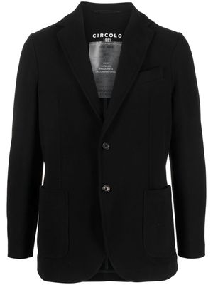 Circolo 1901 single-breasted jersey blazer - Black