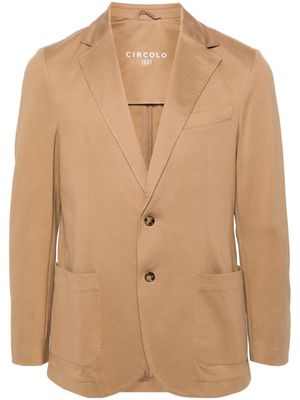 Circolo 1901 single-breasted piqué blazer - Brown